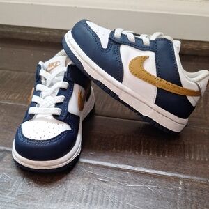 Nike Kids' Blue and Gold Sneakers